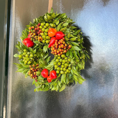 Herfst decoratie krans | Van echte planten en vruchten | 30cm | Sophie