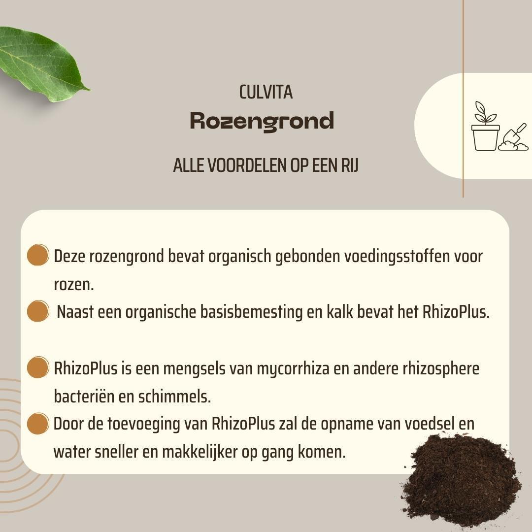 40L | Rozengrond | inclusief RhizoPlus wortelverbeteraar | Culvita