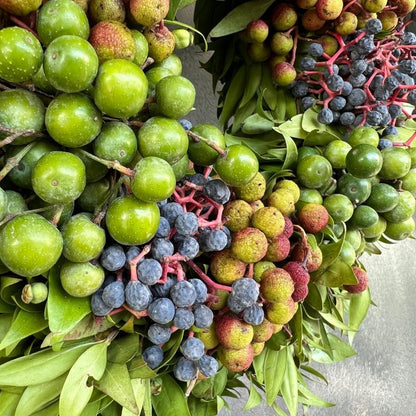 Herfst decoratie krans | Van echte planten en vruchten | 30cm | Antonio