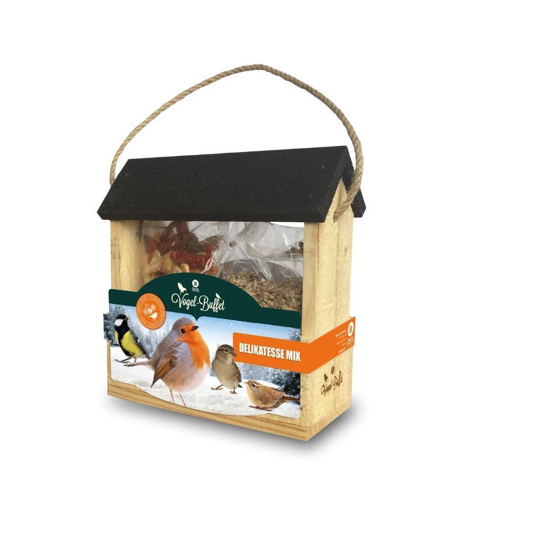 XXL Vogel voederhuis | incl. 4-seizoenenvoer buitenvogels 500 gram (2 stuks)